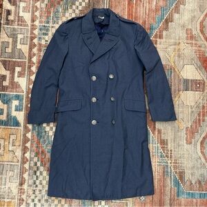 Vintage 1967 Vietnam War Military Air Force 100% Wool Over Coat Mens Size 37R